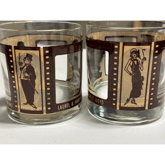 HOuze Roaring Twenties Classic Film Stars Highball Bar Glasses - Picture 2 of 9